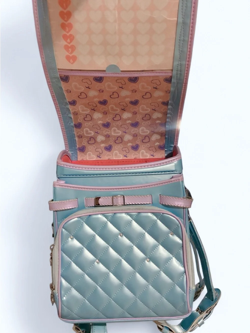 Blue and Pink Randoseru School Backpack